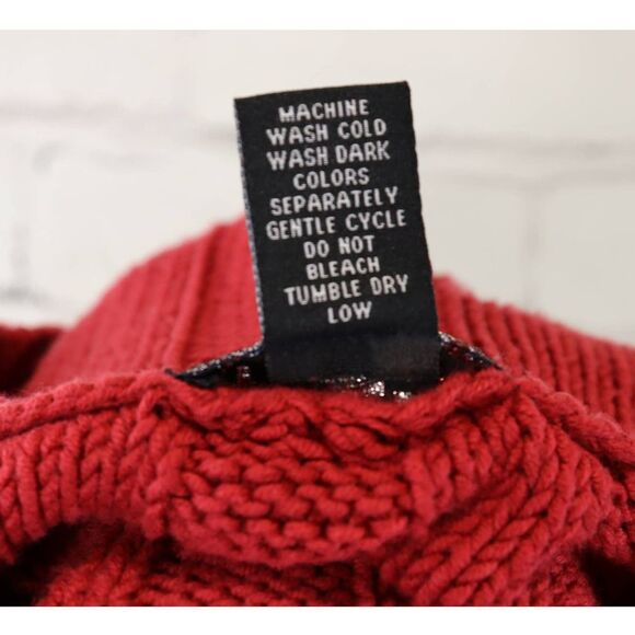 🥚3/30 Vanity Vintage Cable Knit Pullover Sweater w/ Hood - Picture 6 of 8